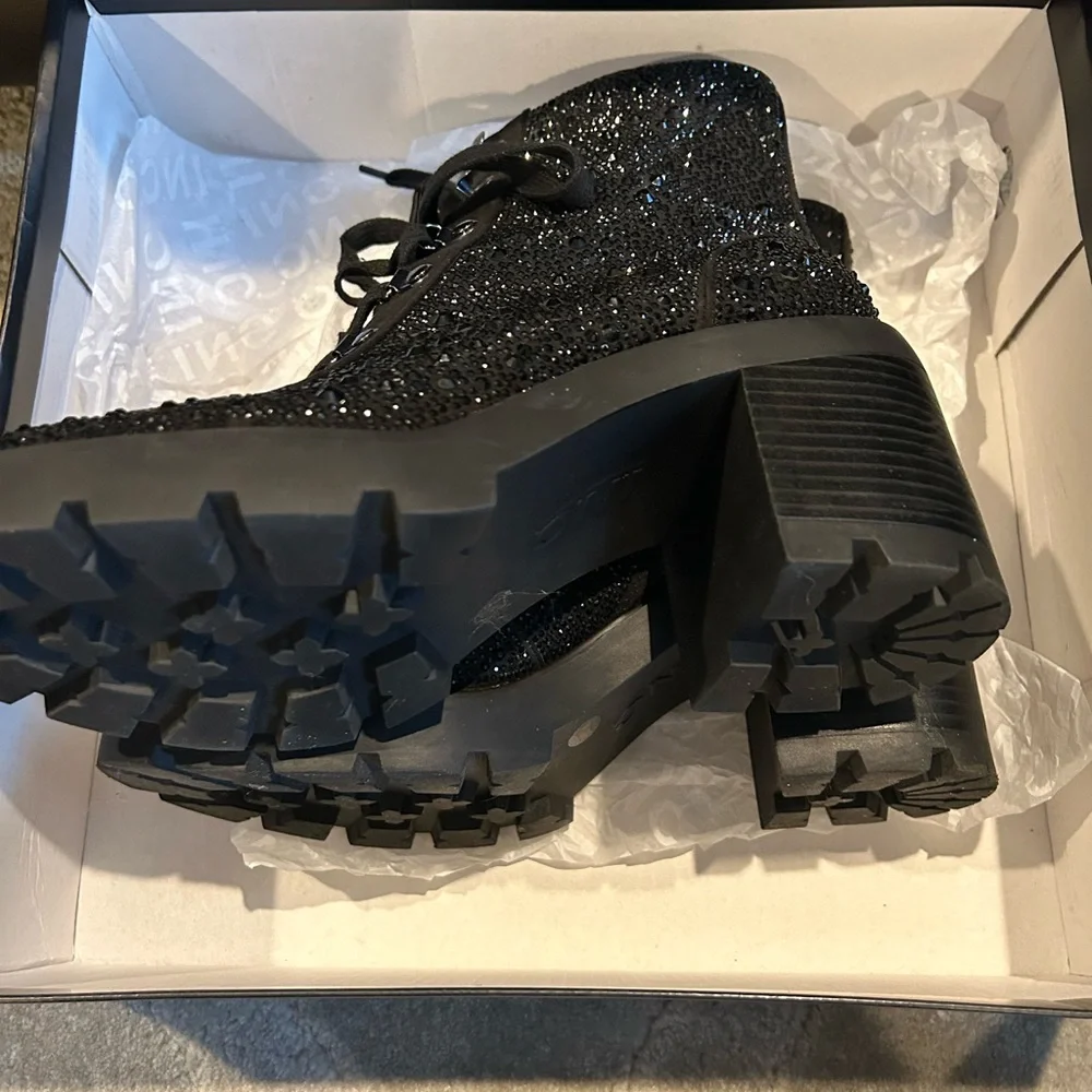 INC Black Glitter Boots - Picture 7 of 8
